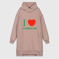 Женская толстовка-платье Love Azerbaijan