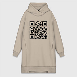 Женская толстовка-платье Хочу в тайгу - QR code