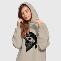 Женское худи-платье Hardcore alive!, цвет: миндальный — фото 2