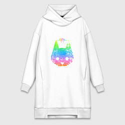 Женское худи-платье Stray: Gradient, цвет: белый