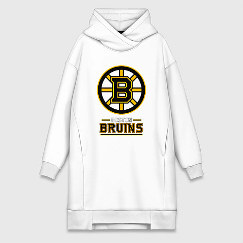 Женская толстовка-платье Boston Bruins , Бостон Брюинз / Белый – фото 1