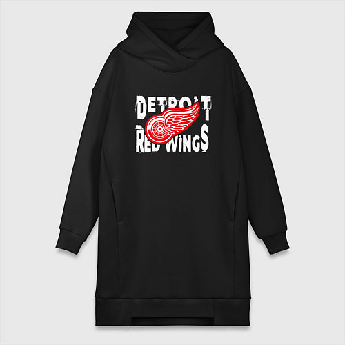 Женская толстовка-платье Детройт Ред Уингз Detroit Red Wings / Черный – фото 1