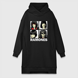 Женская толстовка-платье Ramones, Рамонес Портреты