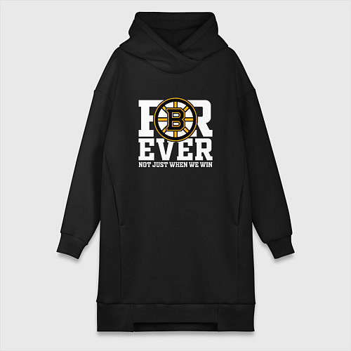 Женская толстовка-платье FOREVER NOT JUST WHEN WE WIN, Boston Bruins, Босто / Черный – фото 1