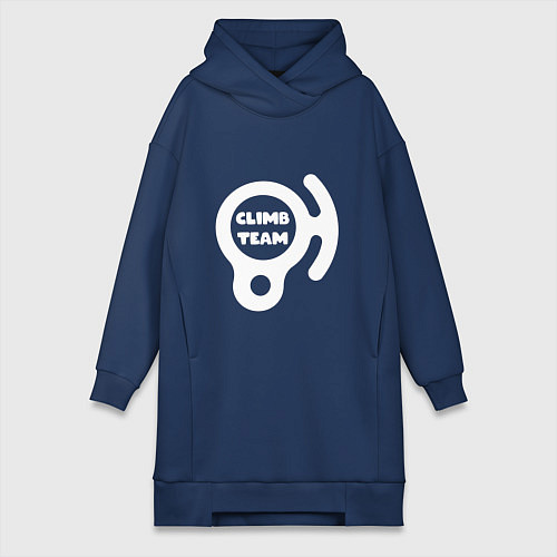 Женская толстовка-платье Спусковое устройство / Тёмно-синий – фото 1