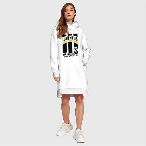 Женская толстовка-платье Juventus Ювентус / Белый – фото 4