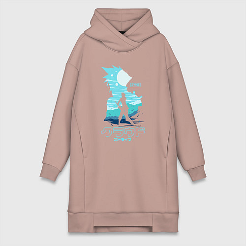 Женская толстовка-платье Клауд Страйф / Пыльно-розовый – фото 1