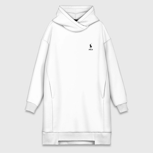 Женская толстовка-платье Поло Конный спорт / Белый – фото 1