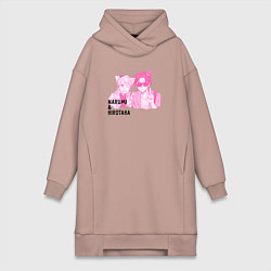 Женское худи-платье Наруми Момосэ & Хиротака Нифудзи, цвет: пыльно-розовый