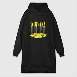 Женская толстовка-платье Nirvana Логотип Нирвана