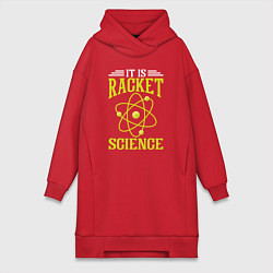 Женское худи-платье Ракетная наука, цвет: красный