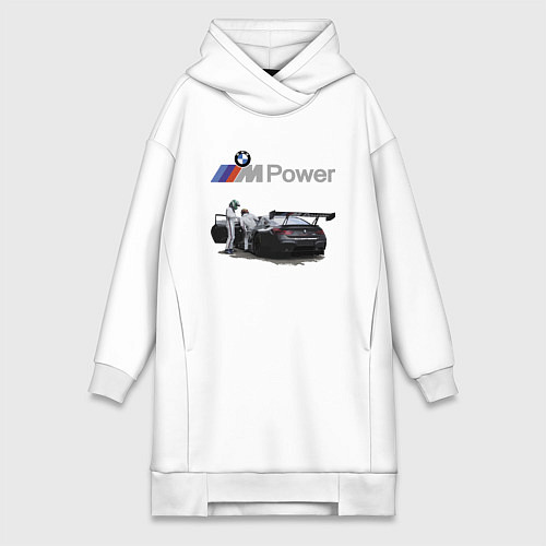 Женская толстовка-платье BMW Motorsport M Power Racing Team / Белый – фото 1