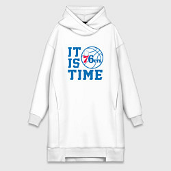 Женская толстовка-платье It Is Philadelphia 76ers Time Филадельфия Севенти