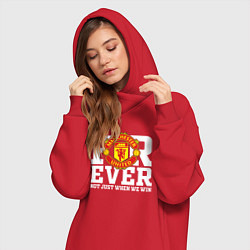 Женское худи-платье Manchester United FOREVER NOT JUST WHEN WE WIN, цвет: красный — фото 2