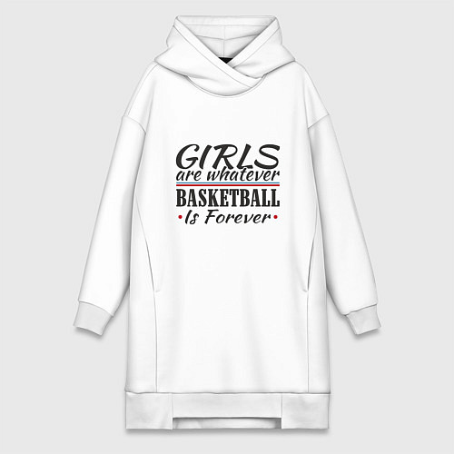 Женская толстовка-платье Girls & Basketball / Белый – фото 1