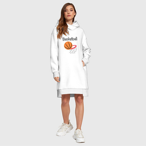 Женская толстовка-платье Game Basketball / Белый – фото 4
