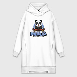 Женское худи-платье Panda Happy driver, цвет: белый