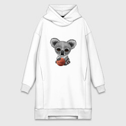 Женская толстовка-платье Баскетбол - Коала