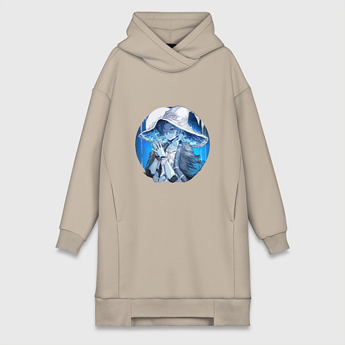 Женская толстовка-платье Ведьма Ренни / Миндальный – фото 1