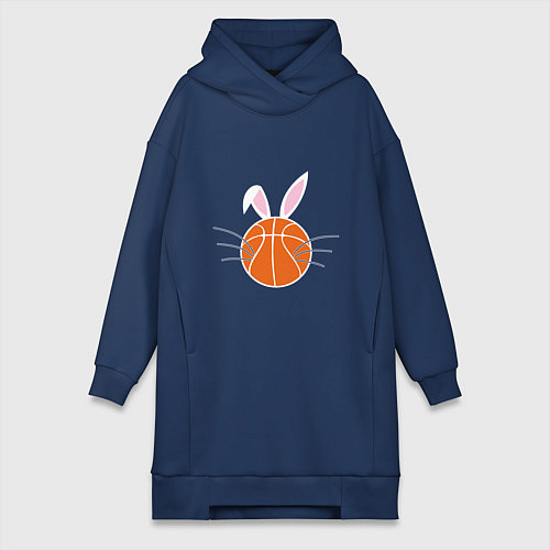 Женская толстовка-платье Basketball Bunny / Тёмно-синий – фото 1