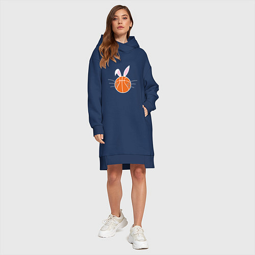 Женская толстовка-платье Basketball Bunny / Тёмно-синий – фото 4