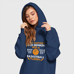 Женское худи-платье Beer & Basket, цвет: тёмно-синий — фото 2