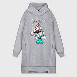 Женская толстовка-платье Cuphead веселые чашечки