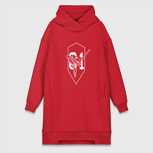 Женская толстовка-платье EVA 01 art / Красный – фото 1