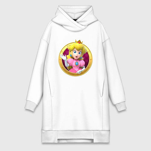 Женская толстовка-платье Принцесса Персик Super Mario Video game / Белый – фото 1