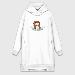 Женское худи-платье Otter nonsense, цвет: белый