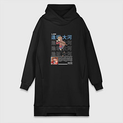 Женское худи-платье Тайга Айсака арт, цвет: черный