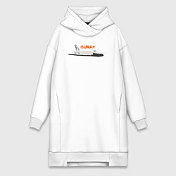 Женская толстовка-платье Буран шаттл СССР