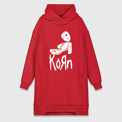 Женское худи-платье Korn КоРн, цвет: красный