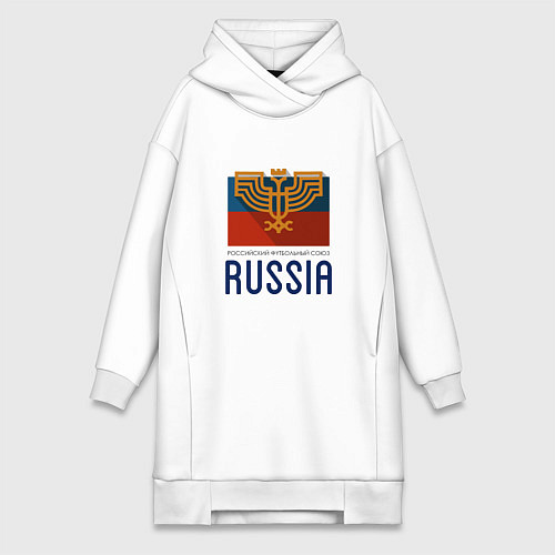 Женская толстовка-платье Russia - Союз / Белый – фото 1