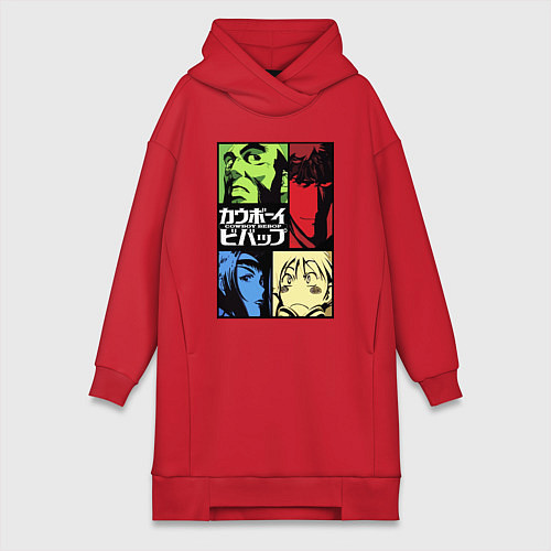 Женская толстовка-платье Space cowboys / Красный – фото 1