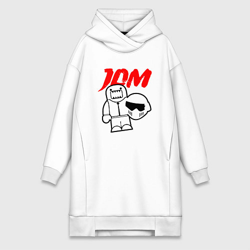 Женская толстовка-платье JDM Japan Racer / Белый – фото 1