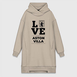 Женское худи-платье Aston Villa Love Классика, цвет: миндальный