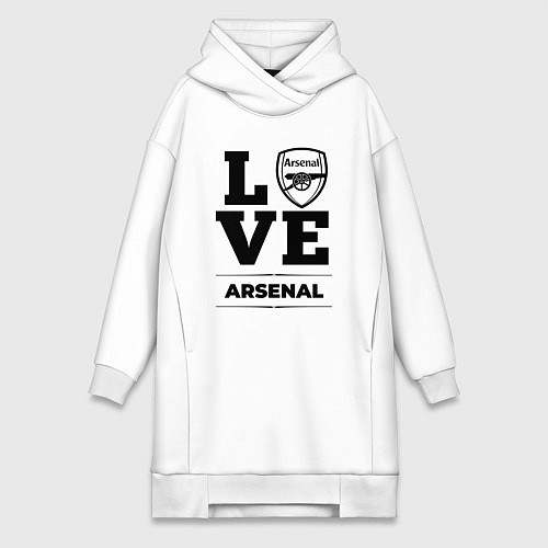 Женская толстовка-платье Arsenal Love Классика / Белый – фото 1