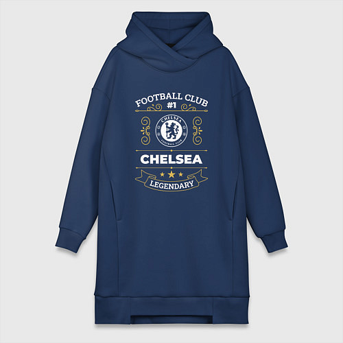 Женская толстовка-платье Chelsea FC 1 / Тёмно-синий – фото 1