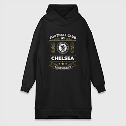 Женское худи-платье Chelsea FC 1, цвет: черный