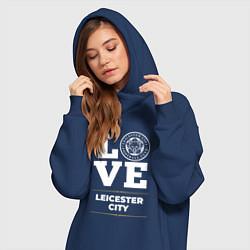 Женское худи-платье Leicester City Love Classic, цвет: тёмно-синий — фото 2