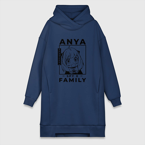 Женская толстовка-платье Семья Шпиона Аня Форджер Spy x Family / Тёмно-синий – фото 1
