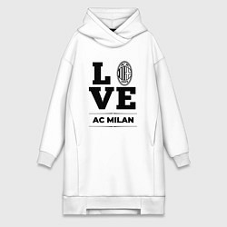 Женское худи-платье AC Milan Love Классика, цвет: белый