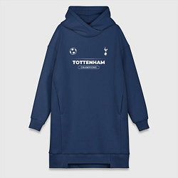 Женское худи-платье Tottenham Форма Чемпионов, цвет: тёмно-синий