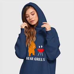 Женское худи-платье Bear Grills Беар Гриллс, цвет: тёмно-синий — фото 2