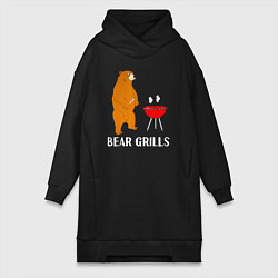 Женское худи-платье Bear Grills Беар Гриллс, цвет: черный