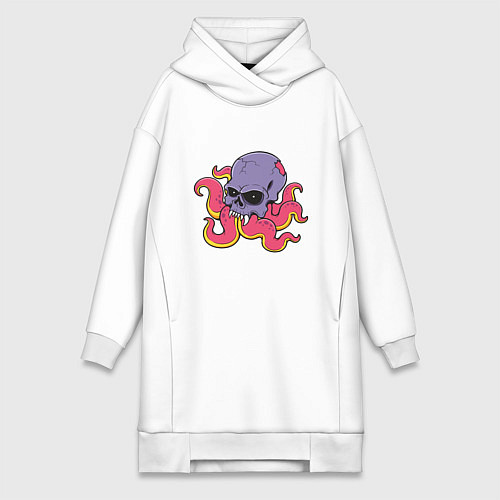 Женская толстовка-платье Skull Octopus / Белый – фото 1