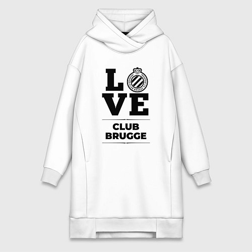 Женская толстовка-платье Club Brugge Love Классика / Белый – фото 1
