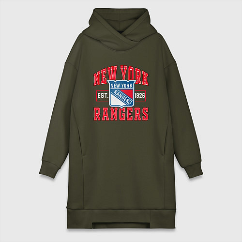 Женская толстовка-платье NY RANGERS NHL НЬЮ-ЙОРК РЕЙНДЖЕРС / Хаки – фото 1