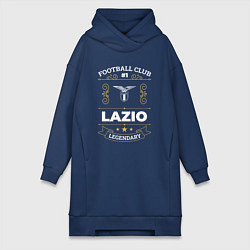 Женское худи-платье Lazio: Football Club Number 1, цвет: тёмно-синий